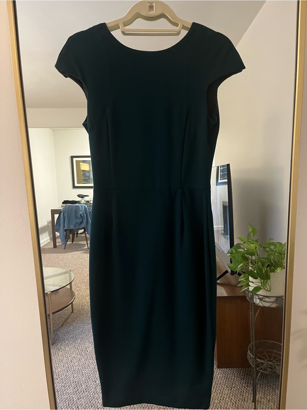 Zara Emerald Green Sheath Dress - Picture 4 of 8